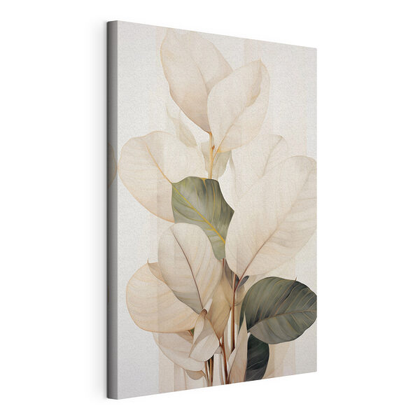 Canvas Schilderijen Tere blaadjes omhullen zachtjes de stilte