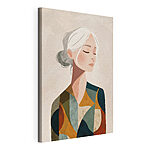 Canvas Schilderijen Vrouw met wit haar