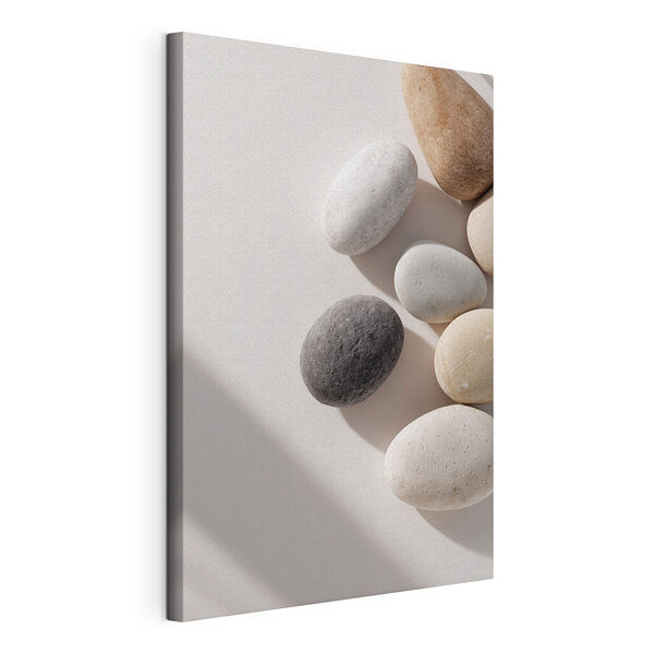 Canvas Schilderijen Groep ovale stenen