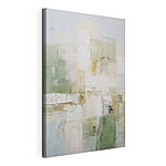 Canvas Schilderijen Schilderij met witte en groene vierkanten