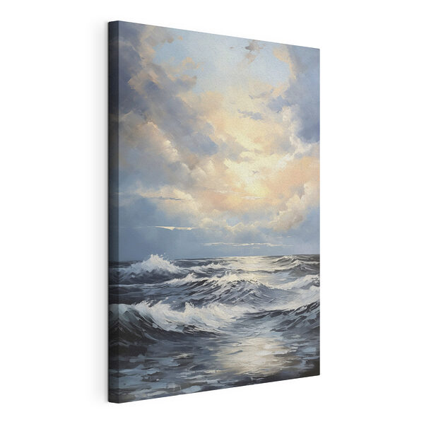 Canvas Schilderijen Schilderij van golven in de oceaan
