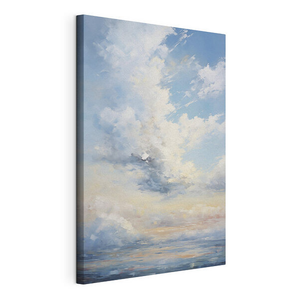Canvas Schilderijen Blauwe lucht met wolken