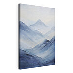 Canvas Schilderijen Schilderij van bergen in de mist