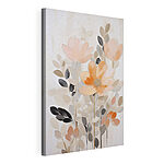 Canvas Schilderijen Schilderij van bloemen en bladeren