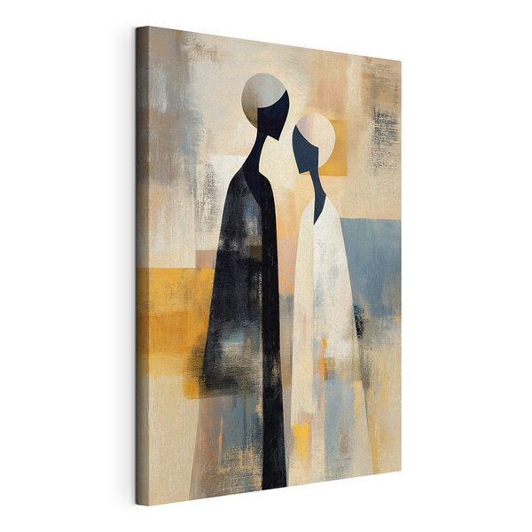 Schilderij van twee personen Canvas Schilderijen Schilderij van twee personen