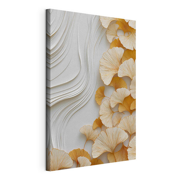 Canvas Schilderijen Elegant gelaagd ontwerp met bloemmotieven