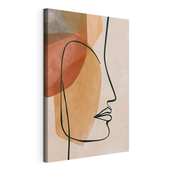 Canvas Schilderijen Tekening van het gezicht van een vrouw