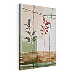 Canvas Schilderijen Schilderij van bladeren en een plant