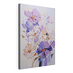 Canvas Schilderijen Schilderij van bloemen op een witte ondergrond