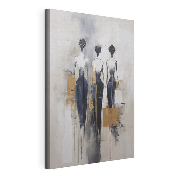 Canvas Schilderijen Schilderij van drie vrouwen