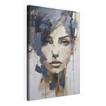 Canvas Schilderijen Schilderij van het gezicht van een vrouw