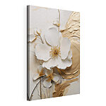 Canvas Schilderijen Prachtig bloemenreliëfontwerp