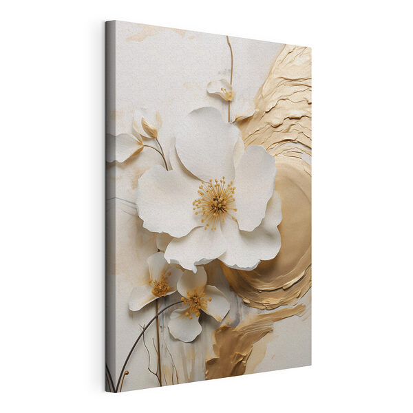 Prachtig bloemenreliëfontwerp Canvas Schilderijen Prachtig bloemenreliëfontwerp