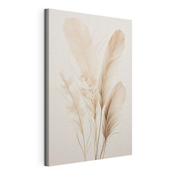 Fijne blaadjes in zachte tinten Canvas Schilderijen Fijne blaadjes in zachte tinten