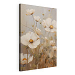 Canvas Schilderijen Schilderij van witte bloemen