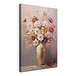 Canvas Schilderijen Schilderij van bloemen in een vaas