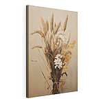 Canvas Schilderijen Boeket van tarwe en bloemen