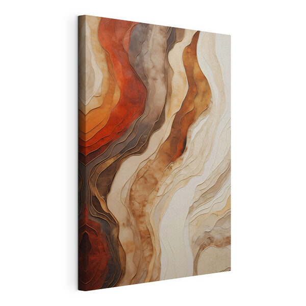 Canvas Schilderijen Kunstzinnige lagen van warme, aardse tinten