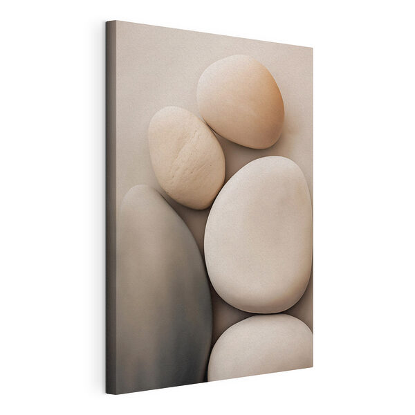 Groep witte en grijze rotsen Canvas Schilderijen Groep witte en grijze rotsen