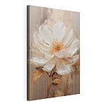 Canvas Schilderijen Schilderij van een witte bloem