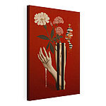Canvas Schilderijen Poster met een hand en bloemen