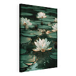 Canvas Schilderijen Witte bloem op het water