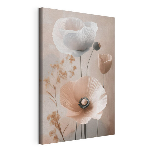 Verfijnde bloemen in zachte tinten Canvas Schilderijen Verfijnde bloemen in zachte tinten