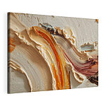 Canvas Schilderijen Abstracte penseelstreken in warme tinten
