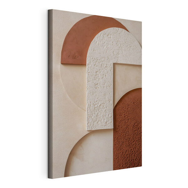 Canvas Schilderijen Abstracte vormen en texturen vormen een prachtige combinatie