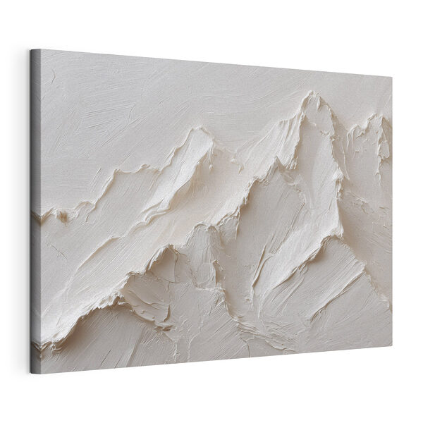 Canvas Schilderijen Witte berg met een paar lagen sneeuw