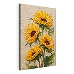 Canvas Schilderijen Schilderij van gele bloemen