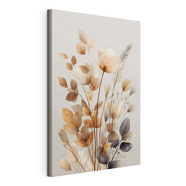 Verfijnd bloemstuk in zachte tinten Canvas Schilderijen Verfijnd bloemstuk in zachte tinten