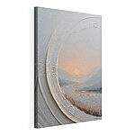 Canvas Schilderijen Witte en oranje lucht