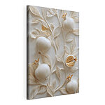 Canvas Schilderijen Elegante granaatappels met fijne blaadjes