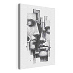 Canvas Schilderijen Zwart-witfoto van twee gezichten