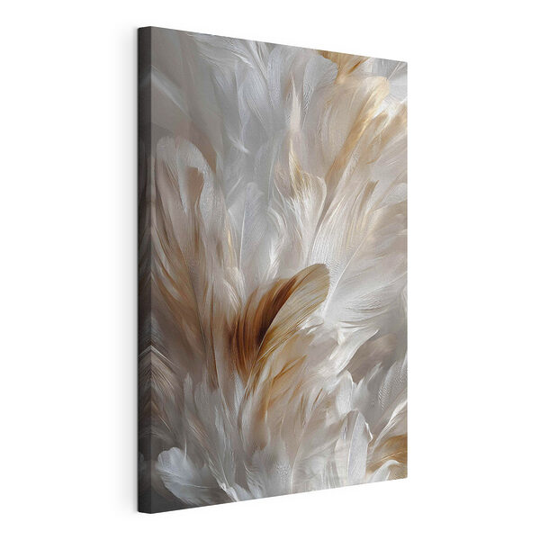 - Elegante lagen van zachte veren Canvas Schilderijen - Elegante lagen van zachte veren
