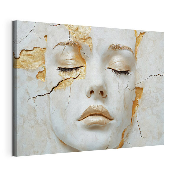 - Gebroken schoonheid en verborgen emoties Canvas Schilderijen - Gebroken schoonheid en verborgen emoties