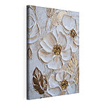 Canvas Schilderijen Bloemrijke elegantie in zachte tinten