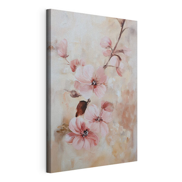 Schilderij van bloemen aan een tak Canvas Schilderijen Schilderij van bloemen aan een tak