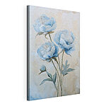 Canvas Schilderijen Schilderij van blauwe bloemen