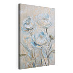 Canvas Schilderijen Schilderij van bloemen op een witte ondergrond