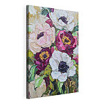 Canvas Schilderijen Levendige bloemen in zachte kleuren