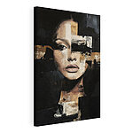 Canvas Schilderijen Schilderij van het gezicht van een vrouw
