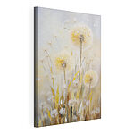 Canvas Schilderijen Delicate paardenbloemen in zachte tinten