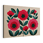 Canvas Schilderijen Schilderij van bloemen en bladeren