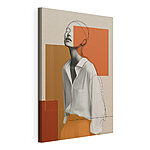 Canvas Schilderijen Vrouw met een wit shirt