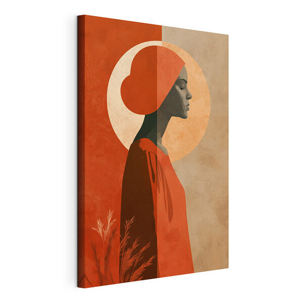 Vrouw met een hoed Canvas Schilderijen Vrouw met een hoed