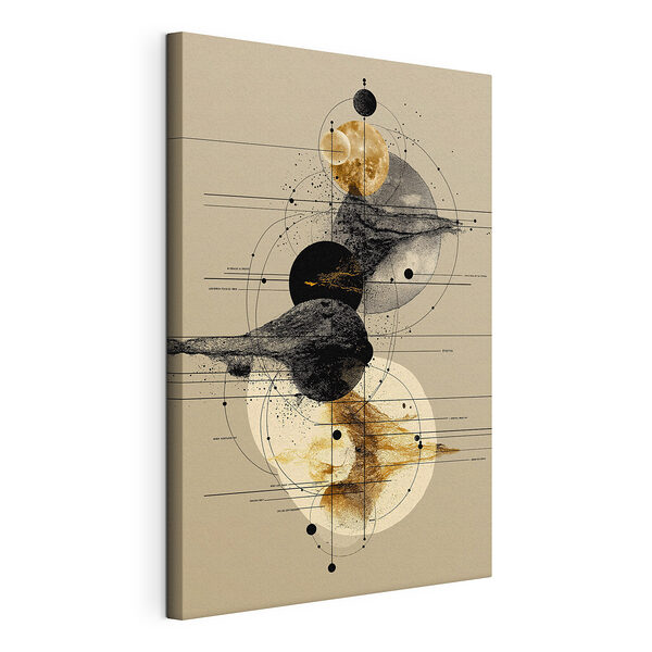 Tekening van planeten en cirkels Canvas Schilderijen Tekening van planeten en cirkels