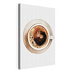 Canvas Schilderijen Een kopje koffie op een schoteltje