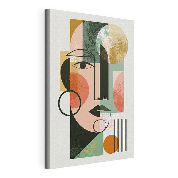 Canvas Schilderijen Kunstwerk van een gezicht